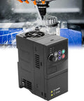 Flame Resistant ABS 3 Phase VFD Inverter 3.7KW Motor Speed Controller For Pumps And Fans 320 To 460V Input 0 To 380V Output Stable Frequency Drive For Industrial Motor Control, black panel view