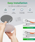 Easy installation for 24 Pack 6 Inch Recessed LED Lighting Kit With 5 Color Temperatures 2700K To 6000K Dimmable 1100 Lumens
