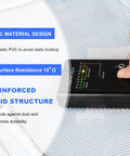 Close-up of Heavy Duty Pvc Antistatic Backpack With Spacious Transparent Front Panel Ergonomic Tool Pack showing PVC material design and surface resistance.