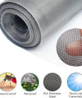 Stainless Steel Air Vent Mesh Screen Sheet 30x120cm Wire Mesh Roll 30 Mesh For Vents Cover Air Brick Garden Heavy Duty