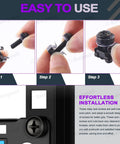 Image showing Top Shelf Badass Black Computer Mount Cage Nuts And Screws Assortment Kit for easy installation steps.