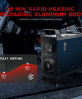 Kick Some Major Heat With This Upgraded 8Kw Portable Diesel Heater running on 12V or 24V power with aluminum body.