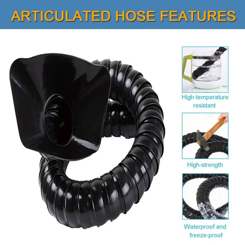360 Degree Flexible Duct Arm With Hood For Lab Fume Extraction, Articulated Hose, high-temperature resistant feature