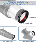 Close-up of Deluxe Telescope LRGB Filter Set For Monochrome CCD Cameras, 1.25 inch red filter attachment detail.