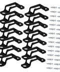 Thirty Piece Hassle Free Furniture Connector Slide Buckle With No Sweat Tool Free Snap On Kit For Couch Sofa Wardrobe Cabinet And Bookshelf Hidden Joint Fastener Easy Home Diy Fix, black plastic clips with screws.