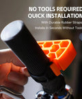 Clip On Bike Stabilizer And 30mm Elevation Tool For Inverted Parking Easy Flip And Clean Setup With No Slip Rubber Straps Fits 29 To 34mm Handlebars For Road Mountain And E Bike Maintenance Orange on handlebars