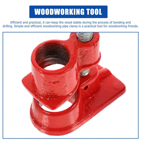 Lightweight One Half Inch Quick Release Pipe Clamp For Woodworking Red Carpenter Clamp For Gluing And Assembly