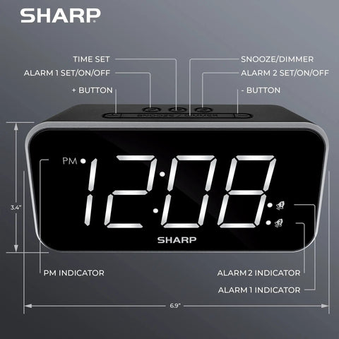 Straight Up Killer Digital Alarm Clock With Giant White Led Display Dual Independent Alarms And Smooth Three Step Dimmer Heavy Duty Bedside Timer Everyone Swears By