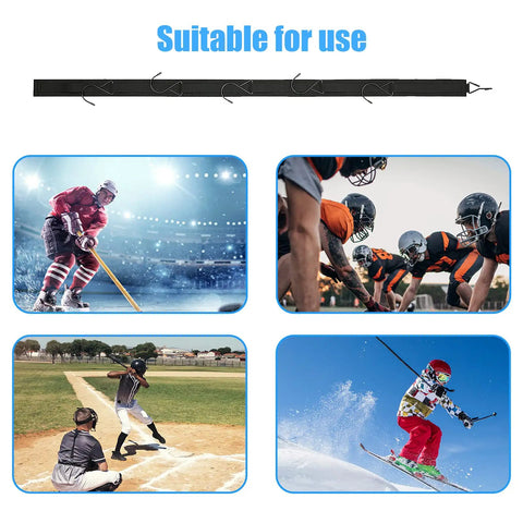 Portable Hockey Gear Drying Rack With Five Sturdy Hooks Hang Ice Hockey Skates Pads Helmets And More, suitable for various sports gear.