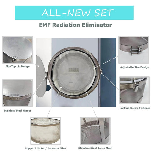 Fabric-Covered Smart Meter Shield Box With Adhesive Tape For Home EMF And RF Shielding, Faraday Cage Performance, shown in detail.