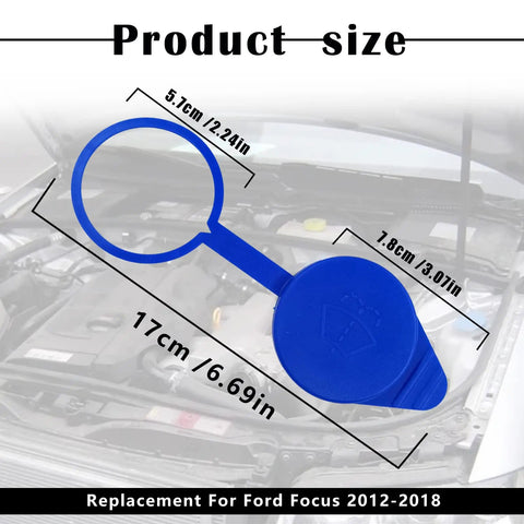 Windshield Washer Fluid Reservoir Cap Replacement For Ford Focus 2012 2018 Compatible With OE CP9Z17A605A KT1Z17632A