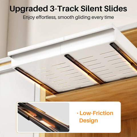 Make Kitchen Storage A Cinch With This Expandable Pull Out Organizer Featuring Full Extension Roll Out Slides And Raised Pads For Framed Units Organize Pots Slick And No Sweat with upgraded silent slides.