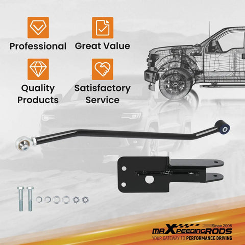 Adjustable Front Track Bar For Jeep Cherokee XJ 1984 To 2001 Center Axle After Lift Kit 4 To 6.5 Inch with relocation bracket