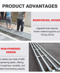 Lightweight Gravity Roller Conveyor Modular Cargo Slide Track showing reinforced design with multi-user load support.