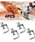Heavy Duty Stainless Steel C Clamps For Woodworking And Welding Projects, 4pcs set, 16-25mm jaw, ideal for DIY construction.