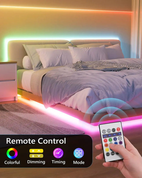 Under Bed LED Lights With Motion Activated Sensor, Dimmable Warm White 3000K Strip Lighting For Bedroom Crib And Cabinet