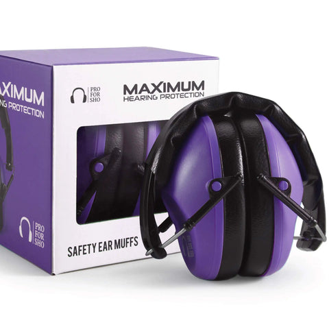 34 dB NRR Hearing Protection Ear Muffs For Loud Events And Sensory Use, Dope Compact Lightweight Purple Design, High Noise Reduction Earmuffs For Concerts Studying And Everyday Crowd Noise