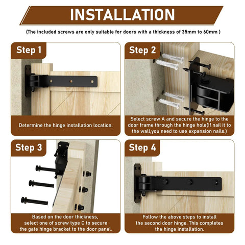 Installation steps for Beefy Heavy Duty Gate Hinges 1000 Pounds Capacity With Built In Ball Bearings 13 Inch Bolt On Weld On Design