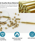 130 Pieces Heat Set Threaded Brass Inserts Kit M3x4x5 With Soldering Iron Tip For 3D Printed Plastic Materials Ideal For DIY Projects And Repair Jobs In ABS PLA PETG And Other Plastics
