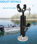 Heavy Duty Trolling Motor Stabilizer Mount For 2-Inch Bar Fits Terrova Riptide Terrova Ulterra PowerDrive lake view