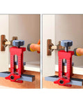 Cabinet Door Jig And Installation Tools Kit For Pros And DIY Woodworkers Multi Functional Woodworking Guide in use on cabinet door