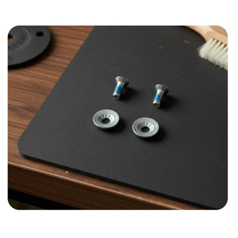 Heavy Duty Snowboard Binding Screws With Anti Loosening Locking Patches For No Sweat Mounting and Hella Solid Grip on every Standard Disc Board. M6 stainless steel screws.