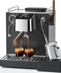 Hassle Free Semi Automatic Espresso Maker With Hands Free Milk Frother For Silky Lattes And Rich Cappuccinos Boasts Rapid Heat Up, dual brew shots.