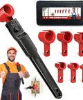 Door Hinge Adjustment Tool Kit 6 In 1 For Precise Hinge Gap Adjustment And Pro Grade Upgraded Wrench with red attachments