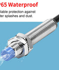 Compact M8 Inductive Proximity Sensor Switch With 2mm Sensing Distance, 8mm Mount, IP65 waterproof, detecting metal objects
