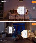 Digital Toggle Dimmer Switch for Dimmable LED, CFL, and Incandescent Lights, installed in living room and bedroom setup