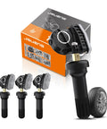 Ford TPMS Sensor 4 Pack Tire Pressure Monitoring System Sensor For 2020 2024 Bronco Bronco Sport EcoSport Edge Endura OE Replacement GL3Z1A189A F2GZ1A189A FR3Z1A189A HC3Z1A189A, black sensor set with box