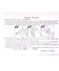 Usage instructions for Heavy Duty Handheld Power Punch Kit with Compound Lever for sheet metal and various materials.