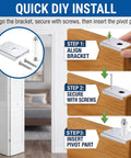 8 Pack Bifold Closet Door Repair Kit DIY Friendly With Metal Pivot Brackets And Spring Pivots installation steps