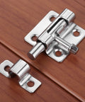 Silver Metal Barrel Bolt Door Latch Set 2 Pack With Screws For Doors Gates And Pet Doors Gate Holder Flip Latch Security Hardware