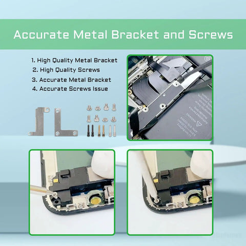 All In One IPhone 8 And SE 2nd Gen 2020 Inner Parts Screws Set With Full Internal Metal Bracket Replacement Kit displayed