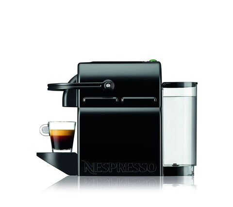 Side view of Inissia Style Espresso Machine For Home Use Compact Black Coffee Maker With Two Programmable Espresso And Lungo Buttons