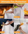 Grab And Go Fire Blanket For Home And Kitchen Safety 4 Pack 40x40 Fiberglass Emergency Suppression Blanket No Expiry Quick Deploy in use