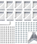 2040 Corner Bracket Kit For Aluminum Extrusion Rails, includes 20 corner brackets, 80 hex screws, nuts, and hex wrench