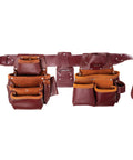 7 Pouch Pro Framer Set For Builders, Beast Mode Heavy Duty Leather Ranger Belt With 25 Pockets And An Extra Bag