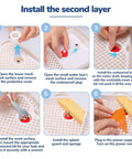 Step-by-step guide for installing the second layer of the Dual Layer Stained Glass Grinder With Four Size Diamond Bits.