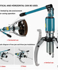 Heavy Duty Hydraulic Gear Puller Kit With 2 Or 3 Jaw Options Removes Stubborn Bearings Pulleys And Flywheels Using Forged Steel Build Stops Oil Leaks And Handles High Pressure For Mechanics Seeking Top Performance Auto Machine Repair Jobs Today No Stress, two-jaw and three-jaw setup