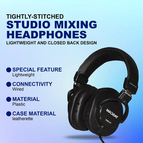 ProFX12v3+ 12-Channel Mixer With Effects And Bluetooth Bundle headphones, lightweight and closed-back design shown.