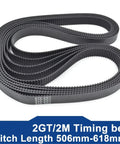 Timing Belt Kit 6mm And 9mm Wide Rubber Belt 578 2GT 289 Teeth With Pulley Flanges Includes 5 Pieces product image