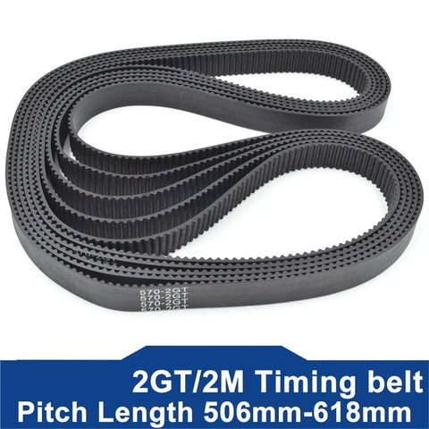 Timing Belt Kit 6mm And 9mm Wide Rubber Belt 578 2GT 289 Teeth With Pulley Flanges Includes 5 Pieces product image
