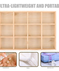Solid Wood Jewelry Storage Tray With Twelve Grids For Rings And Bracelets Drawer Organizer keeps your daily bling neat with an ultra-lightweight design.