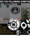 Beefed Up Heavy Duty Motor Coupling Kit 285753A Plus Washer Clutch Kit 285785 And 80040 Agitator Dog for Whirlpool Kenmore