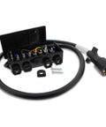 7 Pin Trailer Wiring Harness Plug Inline Cord Kit With 7 Way Junction Box And 4 Ft Cord For Safe Towing, EZ Install System