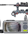 NTG500 Rifle Borescope With Five Inch Monitor And Forty Five Inch Flexible Probe For Close Focus Barrel Inspection Cleaning Checks And Firearm Barrel Diagnostics on rifle barrel