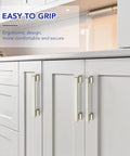 10 Pack 5 Inch Brushed Nickel Cabinet Pulls For Cabinets And Furniture Installed on Kitchen Cupboards