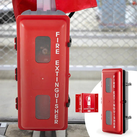 Outdoor Fire Extinguisher Cabinet Box With 3D Arrow Sign, Weatherproof And Vandal Resistant, Tough External Latch
